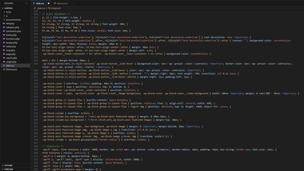 Développement et langage de code